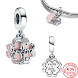 925 Silver Family Tree Flower Charm Pendant