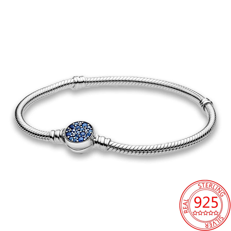 925 Silver Knot Heart T-Bar Bracelet Multi-snake Bangle Wedding