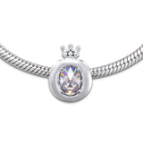 925 Silver Crown O Charm for European Bracelets
