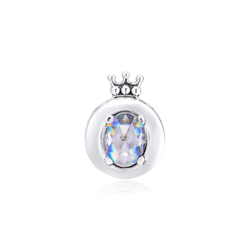 925 Silver Crown O Charm for European Bracelets