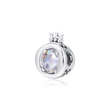 925 Silver Crown O Charm for European Bracelets