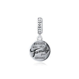 925 Silver Family Dangle Charm for Bracelets DIY Jewelry Making