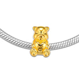 925 Silver Theodore Bear Charm for European Charms Bracelets