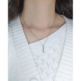 925 Silver Zircon Pendant Necklaces For Girls