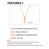 925 Silver Zircon Pendant Necklaces For Girls