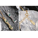 925 Silver Zircon Pendant Necklaces For Girls