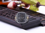 925 Sterling Silver Adjustable Ring Blank Base Setting for 14*18mm Cabochons