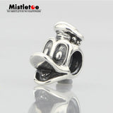 925 Sterling Silver Duck Charm Bead Fit Euro Bracelet