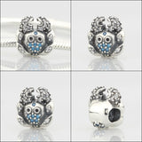 925 Silver Crab CZ Charm Bead for Bracelet