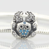 925 Silver Crab CZ Charm Bead for Bracelet