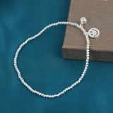 925 Silver Smiling Facial Anklet for Women