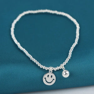 925 Silver Smiling Facial Anklet for Women