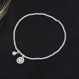 925 Silver Smiling Facial Anklet for Women