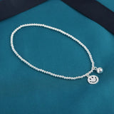 925 Silver Smiling Facial Anklet for Women