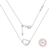 925 Silver Heart of Love Necklace for Women S925 Chain Fine Jewelry Gift
