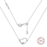 925 Silver Heart of Love Necklace for Women S925 Chain Fine Jewelry Gift