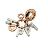 925 Silver Be Happy Dangle Charm Beads for Bracelets