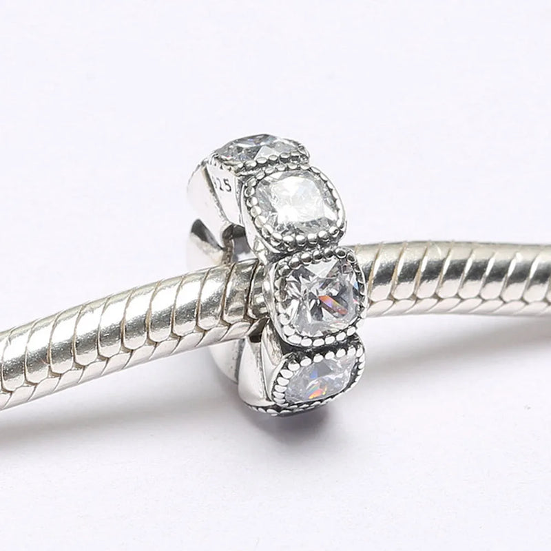 925 Silver Bead Spacer Charm for Bracelet Bangle