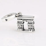 925 Silver Arc de Triomphe Dangle Charm for Bracelet Bangle