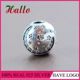 925 Silver Bead Charm Vintage Stone Clip Beads European Style Bracelet Bangle