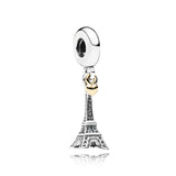 925 Silver Eiffel Tower Pendant Charm for Bracelet