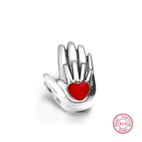925 Silver Red Love Beads Bracelet DIY Jewelry