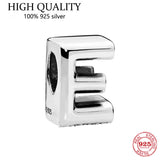 925 Silver Beads English Letter for Bracelet DIY Jewelry