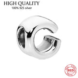 925 Silver Beads English Letter for Bracelet DIY Jewelry