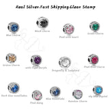 925 Silver Beads Sparkling Charms for Jewelry Making