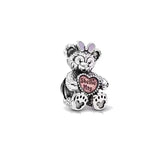 925 Silver Bear Rabbit Leaf Bracelet Beads for Jewelry DIY