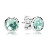 925 Silver Birthday 12 Months Stud Earrings Women Wedding Gift