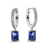 925 Silver Sparkling Hoop Earrings For Women