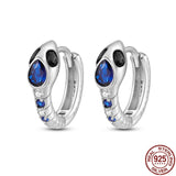 925 Silver Snake Earrings With Zircon - Fine Anniversary Jewelry