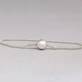925 Silver Beaded Bracelet Bangle Women Lady Jewelry