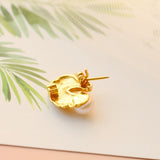 925 Silver Brooch 18K Plated Horsehead with Natural Pearl