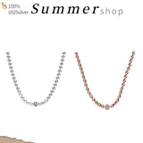 925 Silver Buddha Bead Pendant Necklace DIY Jewelry S925 Women's