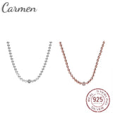 925 Sterling Silver Buddha Bead Chain Necklace DIY Jewelry S925