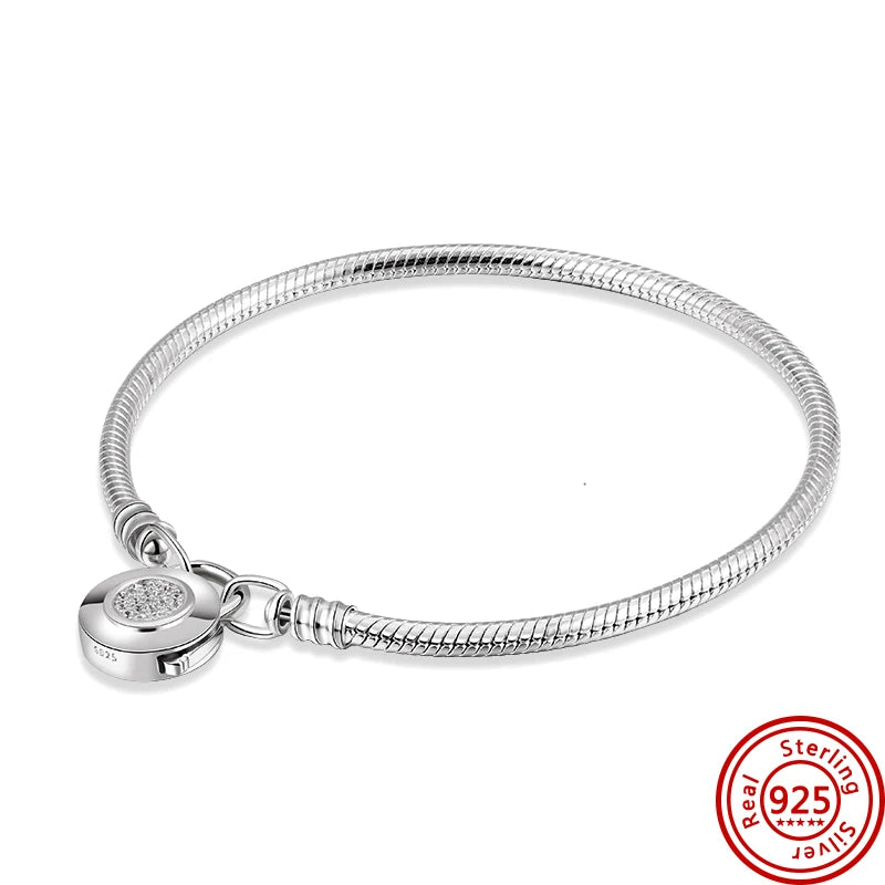 925 Silver Butterfly Infinity Knot Clasp Chain Bracelet