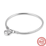 925 Silver Butterfly Infinity Knot Clasp Chain Bracelet