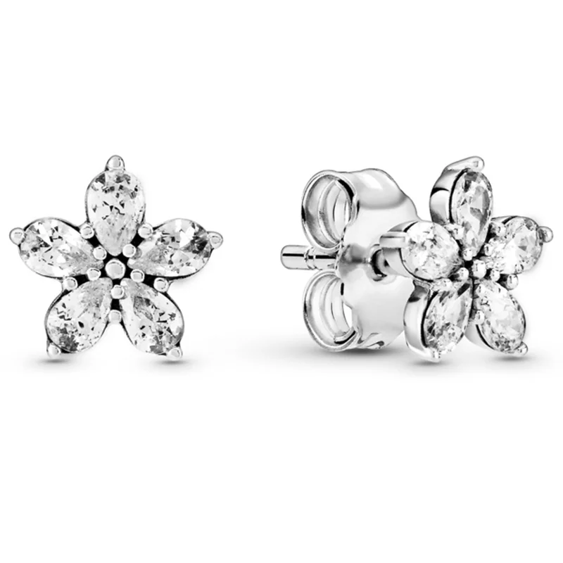925 Silver Heart Bow Earring for Women