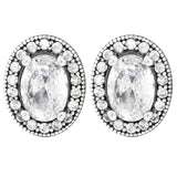 925 Silver Love Heart Bow Earring