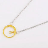 925 Silver Celestial Shooting Star Necklace Women Bead Charm Gift DIY Jewelry