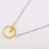 925 Silver Celestial Shooting Star Necklace Women Bead Charm Gift DIY Jewelry