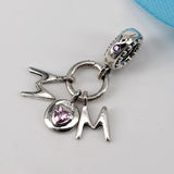 925 Silver MUM Charm Bead for Bracelets Mother's Gift