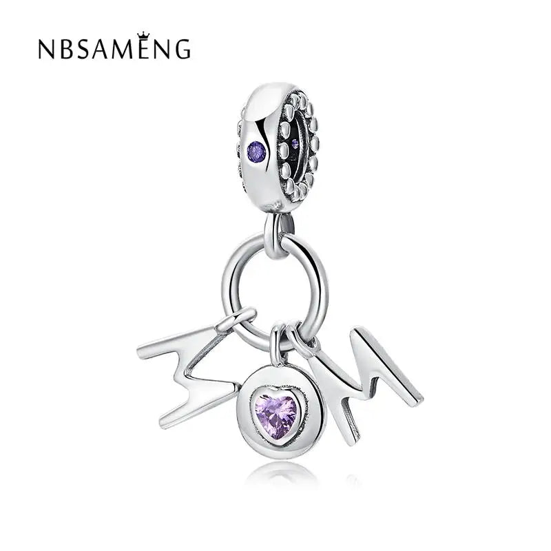 925 Silver MUM Charm Bead for Bracelets Mother's Gift