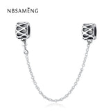 925 Silver Raindrops Safety Chain Stopper Charm for Bracelets