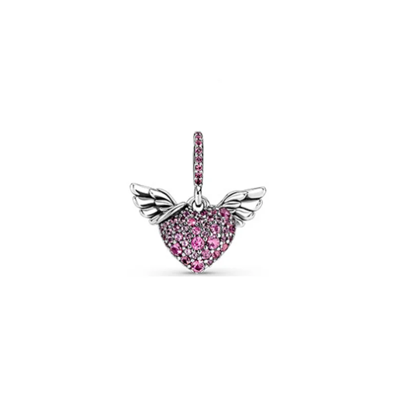 925 Silver Angel Wing Charm Pendant for Bracelet Necklace