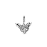 925 Silver Angel Wing Charm Pendant for Bracelet Necklace