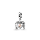 925 Silver Angel Wing Charm Pendant for Bracelet Necklace