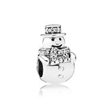 925 Sterling Silver Charms Christmas Snowman Horse Beads for Bracelet Necklace